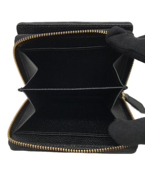 HushTug（ハッシュタグ）hushtug (ハッシュタグ) ピュアシュリンクレザー ミディアムウォレット ブラックの古着・服飾アイテム