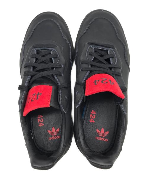 adidas（アディダス）adidas (アディダス) 424 on Fairfax (フォートゥーフォーオンフェアファックス) スニーカー ブラック×レッド サイズ:26の古着・服飾アイテム