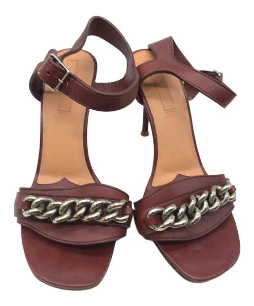 CELINE（セリーヌ）CELINE (セリーヌ) レザーチェーンサンダル ブラウン サイズ:36.5の古着・服飾アイテム