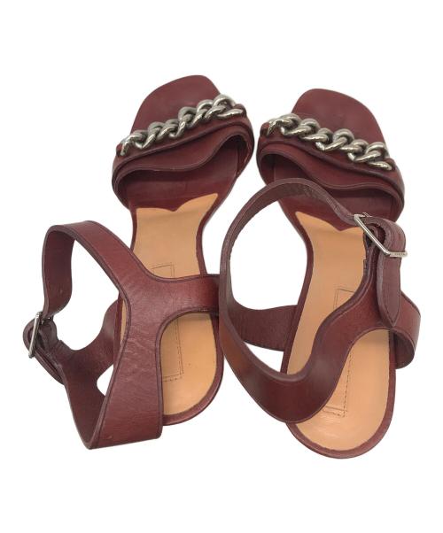 CELINE（セリーヌ）CELINE (セリーヌ) レザーチェーンサンダル ブラウン サイズ:36.5の古着・服飾アイテム