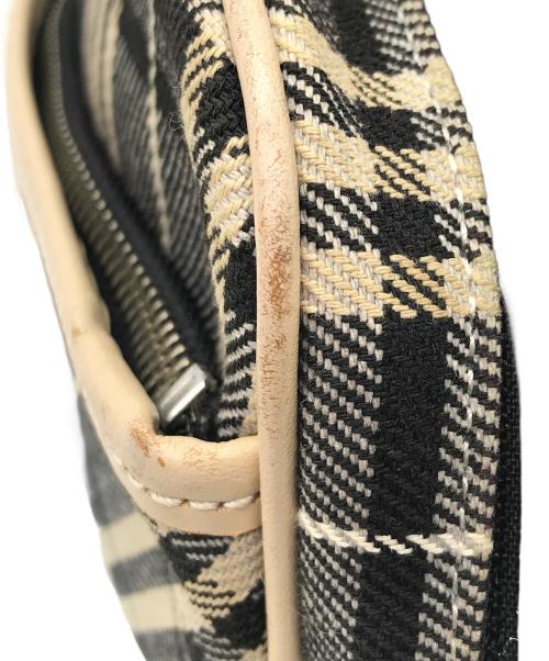 BURBERRY BLUE LABEL（バーバリーロンドンブルーレーベル）BURBERRY BLUE LABEL (バーバリーロンドンブルーレーベル) ウエストバッグ ブラック×ベージュの古着・服飾アイテム