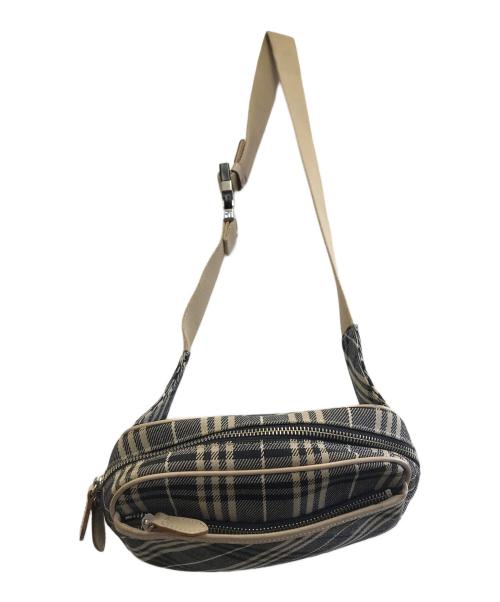 BURBERRY BLUE LABEL（バーバリーロンドンブルーレーベル）BURBERRY BLUE LABEL (バーバリーロンドンブルーレーベル) ウエストバッグ ブラック×ベージュの古着・服飾アイテム