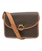 CELINEセリーヌ）の古着「ショルダーバッグ」｜ブラウン×ゴールド