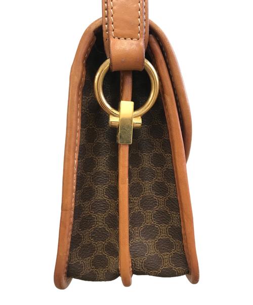 CELINE（セリーヌ）CELINE (セリーヌ) ショルダーバッグ ブラウン×ゴールドの古着・服飾アイテム