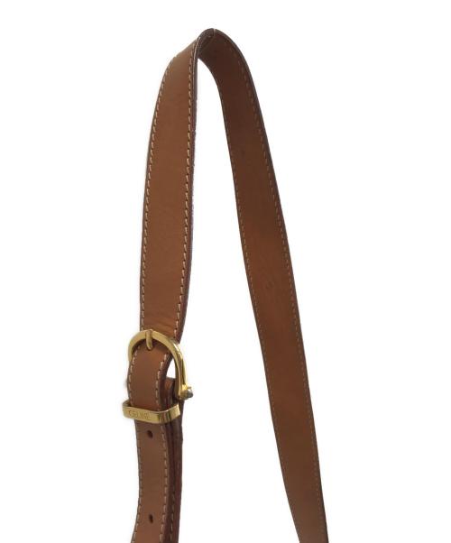 CELINE（セリーヌ）CELINE (セリーヌ) ショルダーバッグ ブラウン×ゴールドの古着・服飾アイテム