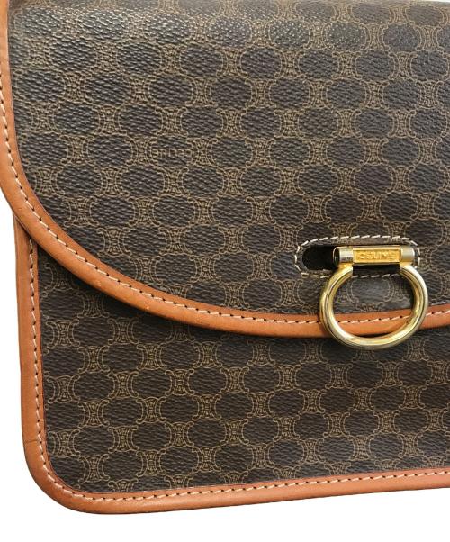 CELINE（セリーヌ）CELINE (セリーヌ) ショルダーバッグ ブラウン×ゴールドの古着・服飾アイテム