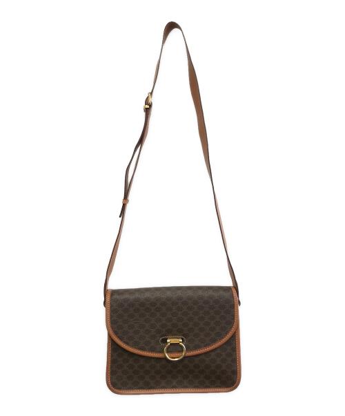 CELINE（セリーヌ）CELINE (セリーヌ) ショルダーバッグ ブラウン×ゴールドの古着・服飾アイテム