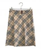 BURBERRY BLUE LABELバーバリーロンドンブルーレーベル）の古着「スカート」｜ブラウン