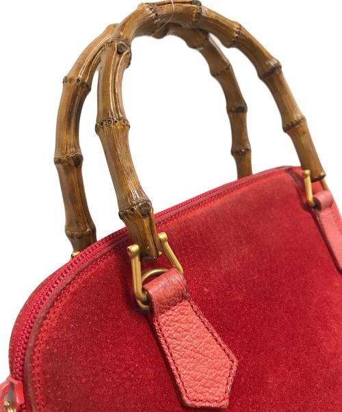 GUCCI（グッチ）GUCCI (グッチ) ハンドバッグ レッドの古着・服飾アイテム
