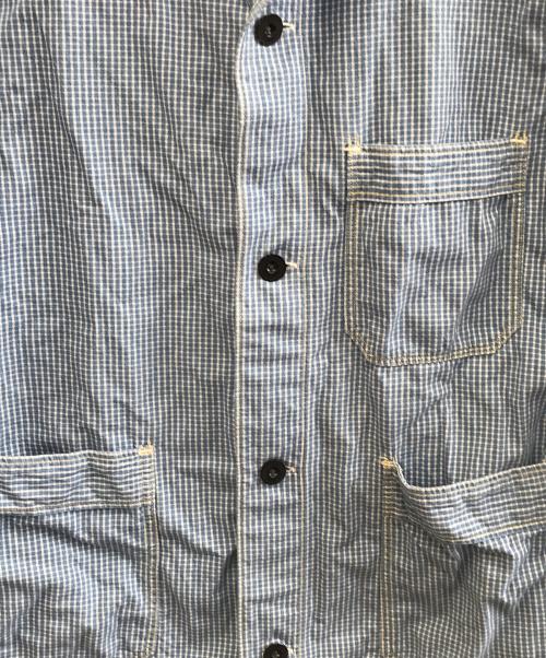 UNION SPECIAL OVERALLS（ユニオンスペシャルオーバーオールズ）UNION SPECIAL OVERALLS (ユニオンスペシャルオーバーオールズ) チェックシャツ ブルー サイズ:36の古着・服飾アイテム