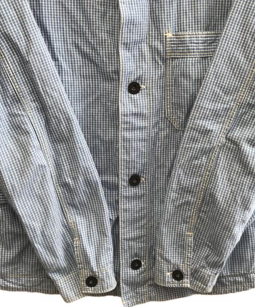 UNION SPECIAL OVERALLS（ユニオンスペシャルオーバーオールズ）UNION SPECIAL OVERALLS (ユニオンスペシャルオーバーオールズ) チェックシャツ ブルー サイズ:36の古着・服飾アイテム