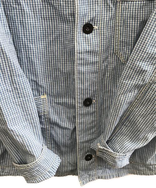 UNION SPECIAL OVERALLS（ユニオンスペシャルオーバーオールズ）UNION SPECIAL OVERALLS (ユニオンスペシャルオーバーオールズ) チェックシャツ ブルー サイズ:36の古着・服飾アイテム