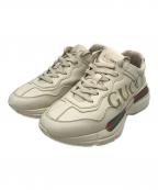 GUCCIグッチ）の古着「ロゴプリントスニーカー」｜ベージュ