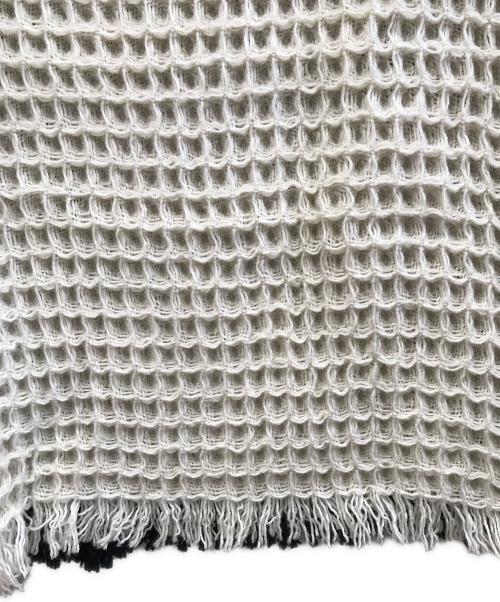 digawel（ディガウェル）DIGAWEL (ディガウェル) ワッフルニット アイボリー×ブラック サイズ:Fの古着・服飾アイテム