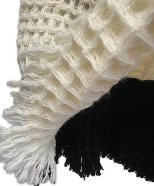 digawel（ディガウェル）DIGAWEL (ディガウェル) ワッフルニット アイボリー×ブラック サイズ:Fの古着・服飾アイテム