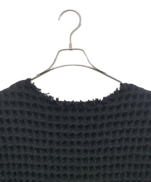 digawel（ディガウェル）DIGAWEL (ディガウェル) ワッフルニット アイボリー×ブラック サイズ:Fの古着・服飾アイテム