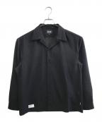 Schottショット）の古着「SLUB CHIFFON LS SHIRT」｜ブラック