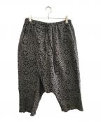 Yohji Yamamoto pour hommeヨウジヤマモト プールオム）の古着「総柄パンツ」｜ブラック×グレー