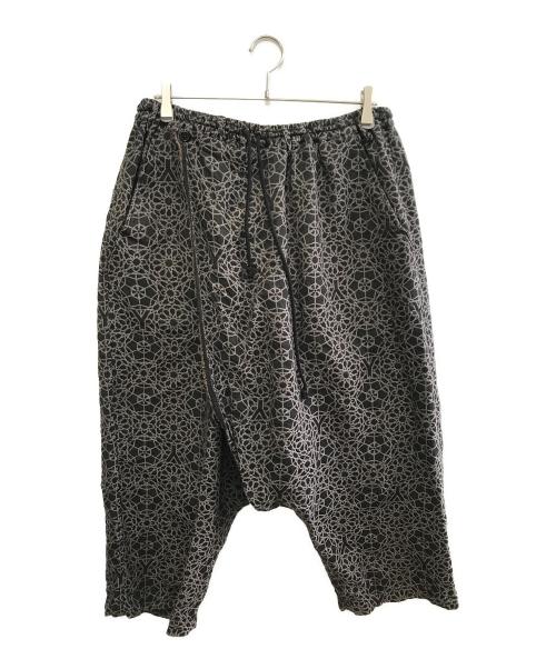 Yohji Yamamoto pour homme（ヨウジヤマモト プールオム）Yohji Yamamoto pour homme (ヨウジヤマモト プールオム) 総柄パンツ ブラック×グレー サイズ:3の古着・服飾アイテム