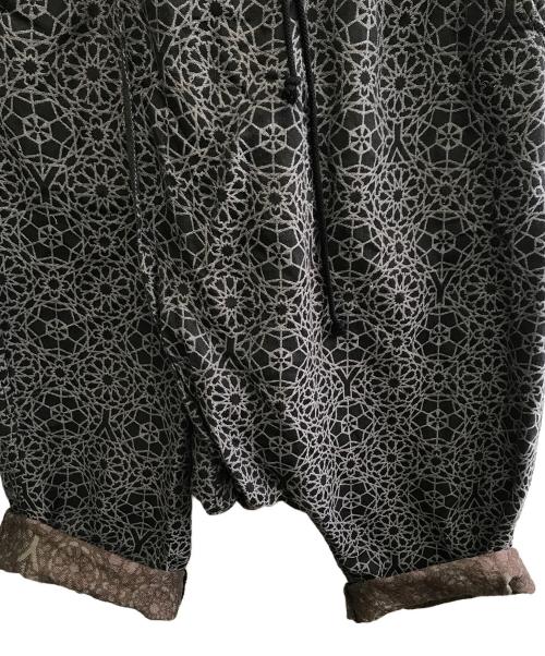 Yohji Yamamoto pour homme（ヨウジヤマモト プールオム）Yohji Yamamoto pour homme (ヨウジヤマモト プールオム) 総柄パンツ ブラック×グレー サイズ:3の古着・服飾アイテム