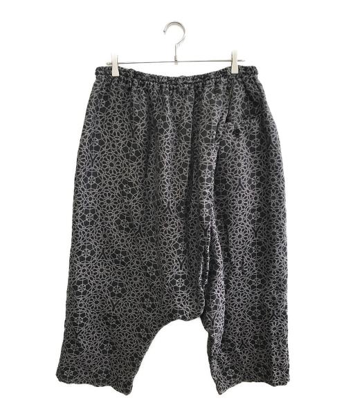 Yohji Yamamoto pour homme（ヨウジヤマモト プールオム）Yohji Yamamoto pour homme (ヨウジヤマモト プールオム) 総柄パンツ ブラック×グレー サイズ:3の古着・服飾アイテム