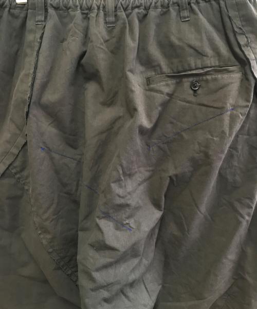 Yohji Yamamoto pour homme（ヨウジヤマモト プールオム）Yohji Yamamoto pour homme (ヨウジヤマモト プールオム) ダメージ加工レイヤードパンツ グリーン サイズ:3の古着・服飾アイテム