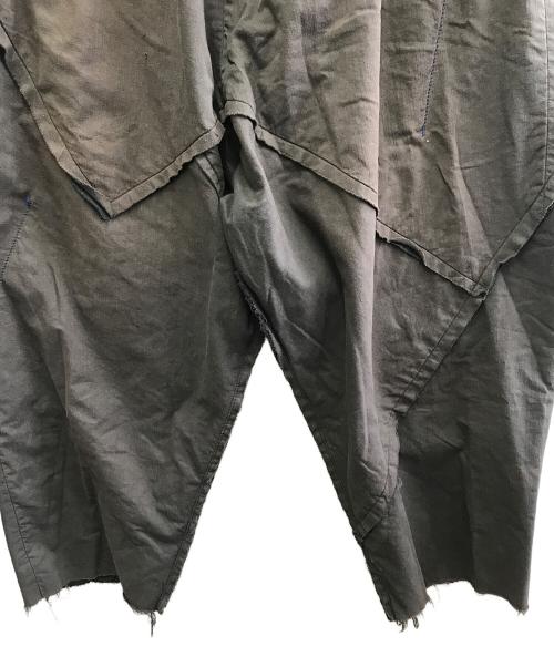 Yohji Yamamoto pour homme（ヨウジヤマモト プールオム）Yohji Yamamoto pour homme (ヨウジヤマモト プールオム) ダメージ加工レイヤードパンツ グリーン サイズ:3の古着・服飾アイテム