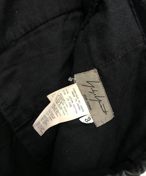 Yohji Yamamoto pour homme（ヨウジヤマモト プールオム）Yohji Yamamoto pour homme (ヨウジヤマモト プールオム) フラワーエンブロイダリーワイドロングパンツ ブラック サイズ:3の古着・服飾アイテム
