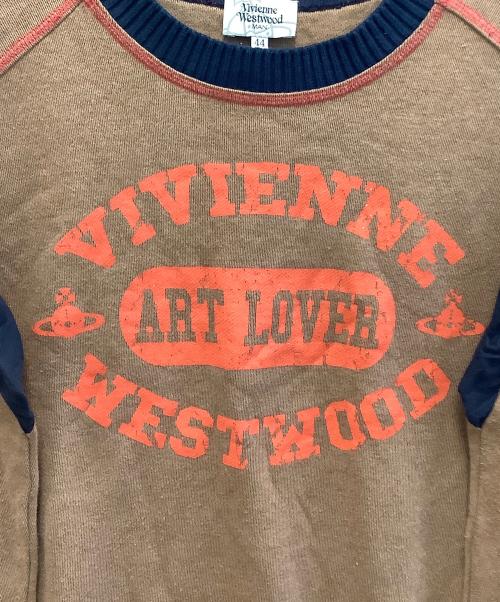 Vivienne Westwood man（ヴィヴィアン ウェストウッド マン）Vivienne Westwood man (ヴィヴィアン ウェストウッド マン) スウェット ブラウン×ネイビー サイズ:44の古着・服飾アイテム