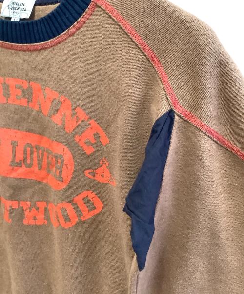 Vivienne Westwood man（ヴィヴィアン ウェストウッド マン）Vivienne Westwood man (ヴィヴィアン ウェストウッド マン) スウェット ブラウン×ネイビー サイズ:44の古着・服飾アイテム