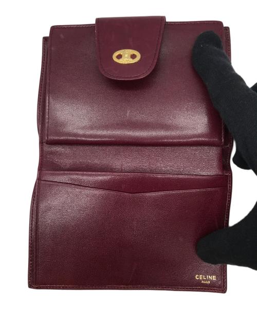 CELINE（セリーヌ）CELINE (セリーヌ) 3つ折り財布 ボルドーの古着・服飾アイテム