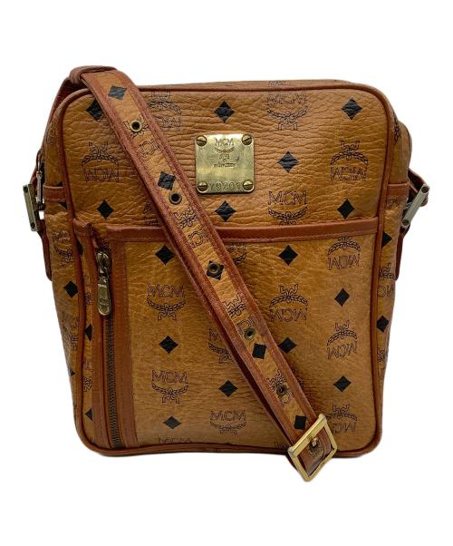 MCM（エムシーエム）MCM (エムシーエム) レザーショルダーバッグ ブラウンの古着・服飾アイテム