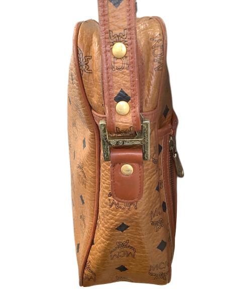 MCM（エムシーエム）MCM (エムシーエム) レザーショルダーバッグ ブラウンの古着・服飾アイテム