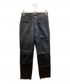 AVIREXアヴィレックス）の古着「レザーパンツ」｜ブラック