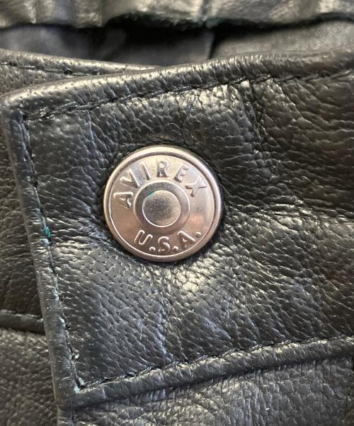 AVIREX（アヴィレックス）AVIREX (アヴィレックス) レザーパンツ ブラック サイズ:M　W76の古着・服飾アイテム