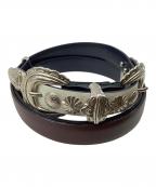 TOGA PULLAトーガ プルラ）の古着「Metal bangle belt 1」｜ダークブラウン