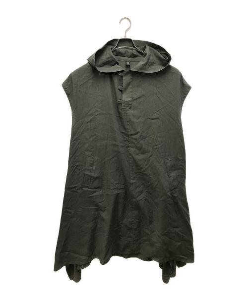 Y's（ワイズ）Y's (ワイズ) フーデッドプルオーバービッグワンピース グリーン サイズ:1の古着・服飾アイテム