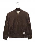 A BATHING APEア ベイシング エイプ）の古着「ハーフジップスウェット」｜ブラウン