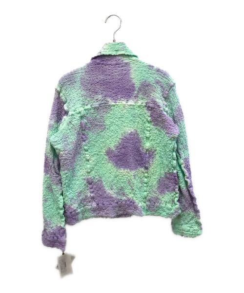 ISSEY MIYAKE me（イッセイ ミヤケ ミー）ISSEY MIYAKE ME (イッセイ ミヤケ ミー) カリフラワージャケット グリーン×パープル サイズ:記載なしの古着・服飾アイテム
