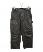 X-LARGEエクストララージ）の古着「ダブルニーブラックデニム」｜グレー
