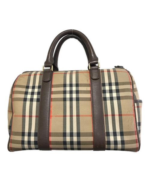 Burberry's（バーバリーズ）Burberry's (バーバリーズ) ミニボストンバッグ ベージュ×ブラウンの古着・服飾アイテム