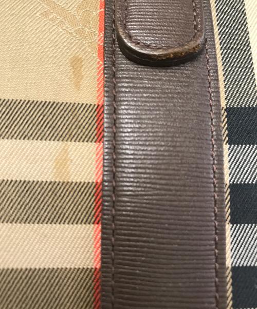 Burberry's（バーバリーズ）Burberry's (バーバリーズ) ミニボストンバッグ ベージュ×ブラウンの古着・服飾アイテム