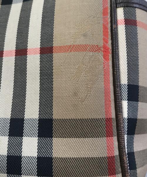 Burberry's（バーバリーズ）Burberry's (バーバリーズ) ミニボストンバッグ ベージュ×ブラウンの古着・服飾アイテム