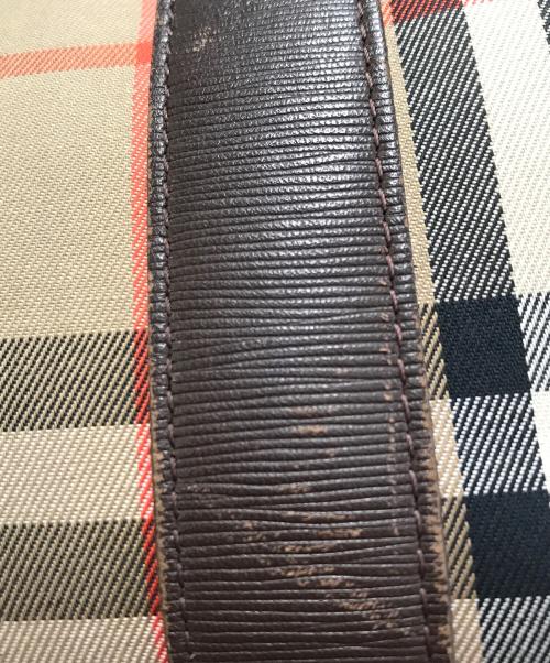 Burberry's（バーバリーズ）Burberry's (バーバリーズ) ミニボストンバッグ ベージュ×ブラウンの古着・服飾アイテム