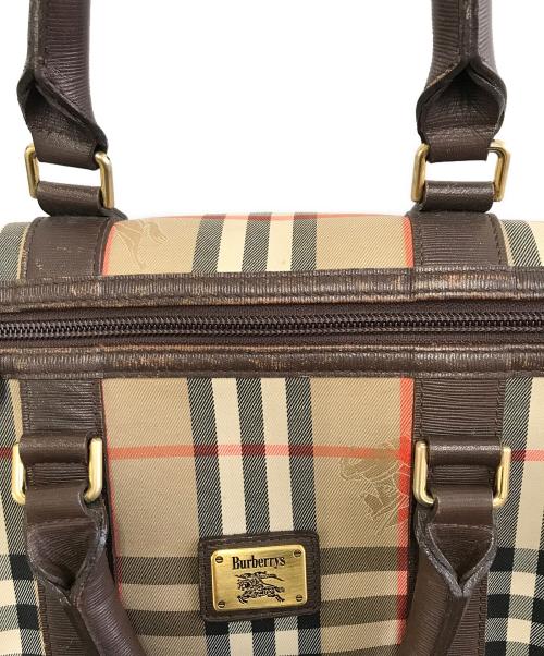 Burberry's（バーバリーズ）Burberry's (バーバリーズ) ミニボストンバッグ ベージュ×ブラウンの古着・服飾アイテム