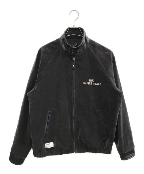 Schott（ショット）Schott (ショット) LEATHER COMBI SOUVENIR JACKET ブラック サイズ:Mの古着・服飾アイテム