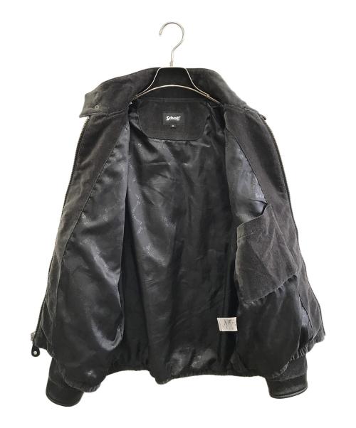 Schott（ショット）Schott (ショット) LEATHER COMBI SOUVENIR JACKET ブラック サイズ:Mの古着・服飾アイテム