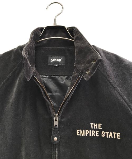 Schott（ショット）Schott (ショット) LEATHER COMBI SOUVENIR JACKET ブラック サイズ:Mの古着・服飾アイテム