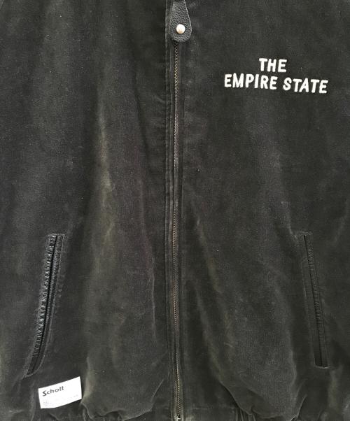 Schott（ショット）Schott (ショット) LEATHER COMBI SOUVENIR JACKET ブラック サイズ:Mの古着・服飾アイテム