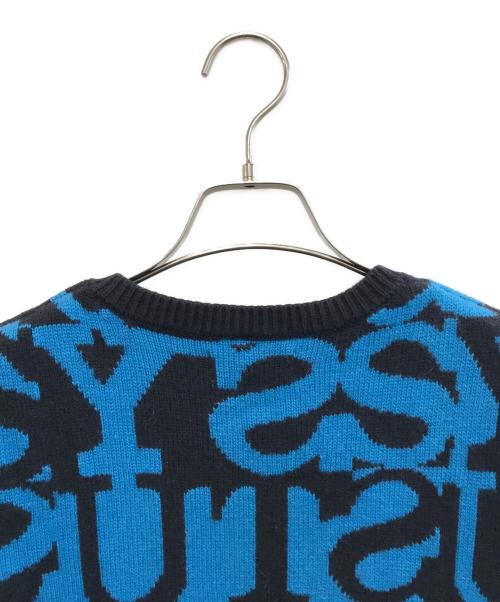 stussy（ステューシー）stussy (ステューシー) ニットベスト ブルー サイズ:Mの古着・服飾アイテム